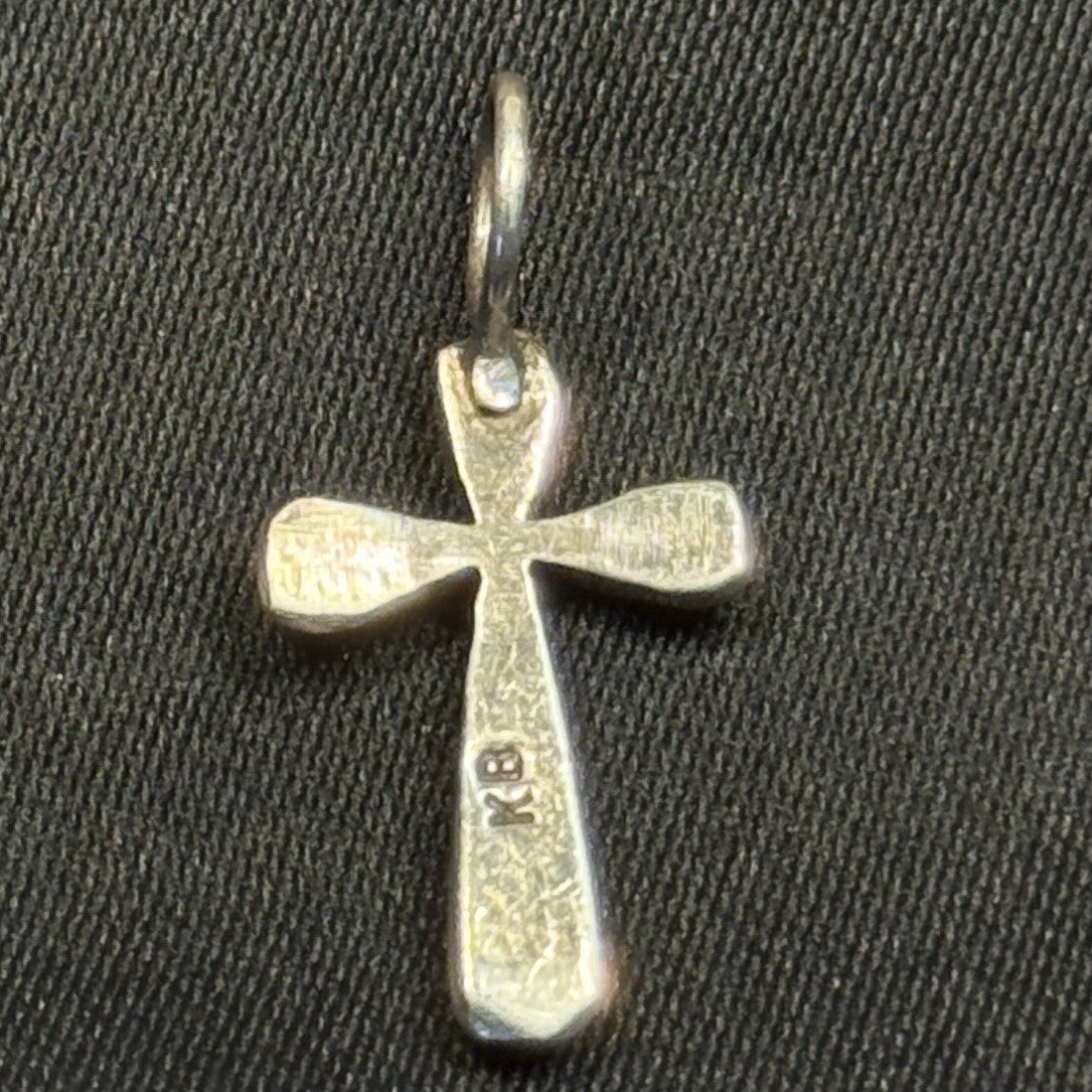 Native American Sterling Silver Pendant Inlay MOP  Coral Turquoise Signed KB