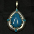 Carolyn Pollack Relios Sterling Silver Turquoise Teardrop Enhancer Pendant 925