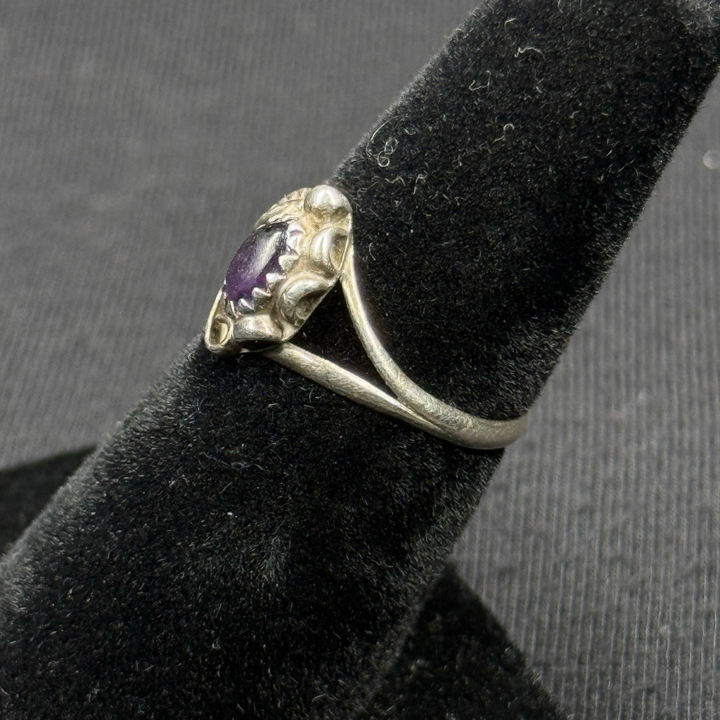 Native Amethyst Sarah Curley Sterling Silver Ring Size 5 925 S C