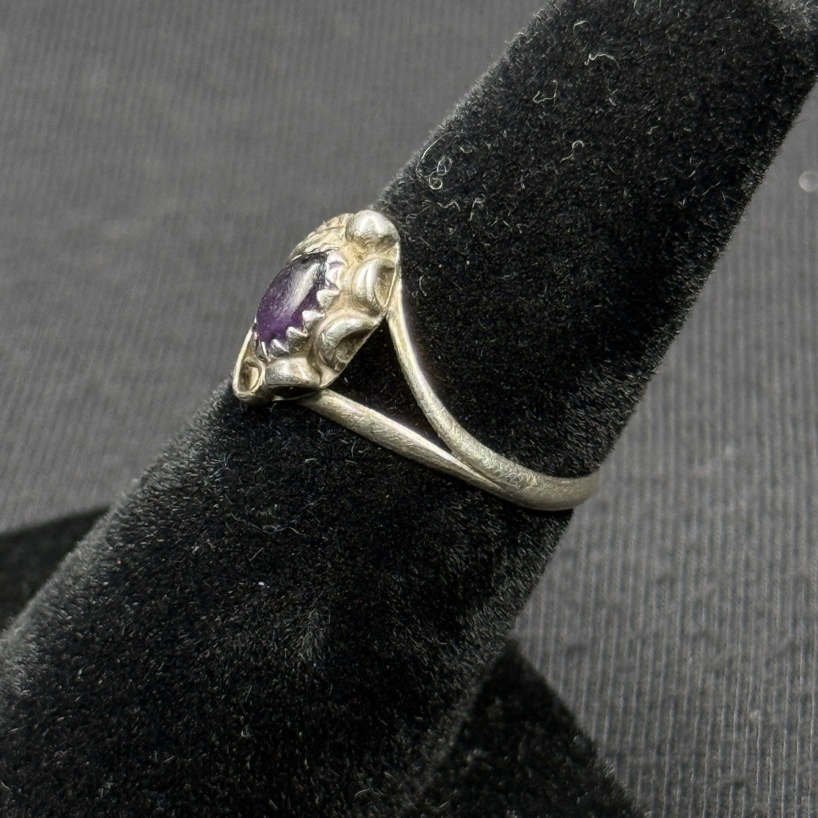 Native Amethyst Sarah Curley Sterling Silver Ring Size 5 925 S C