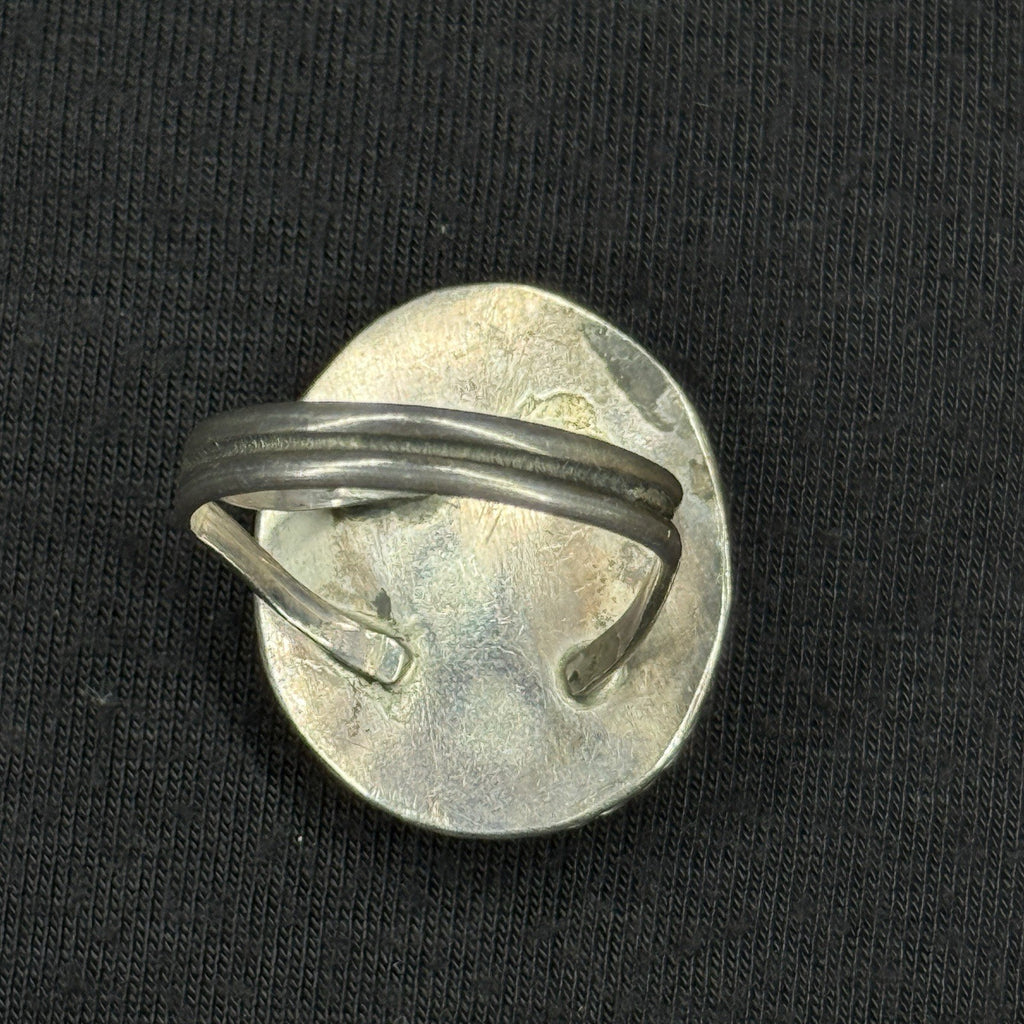 Native Large Turquoise Sterling Silver Ring Size 9.5 925