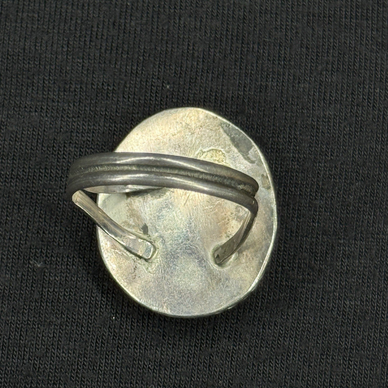 Native Large Turquoise Sterling Silver Ring Size 9.5 925