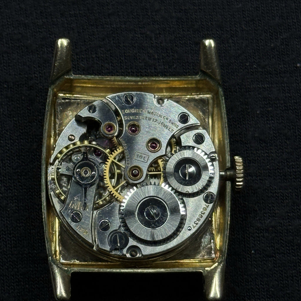 Vintage GF Longines 10k Gold Filled Tank Running Watch For Parts Repair 10L