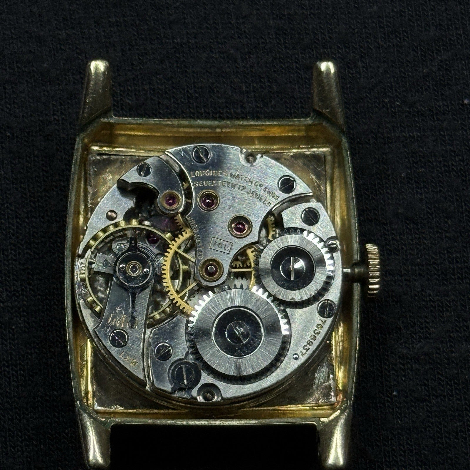 Vintage GF Longines 10k Gold Filled Tank Running Watch For Parts Repair 10L