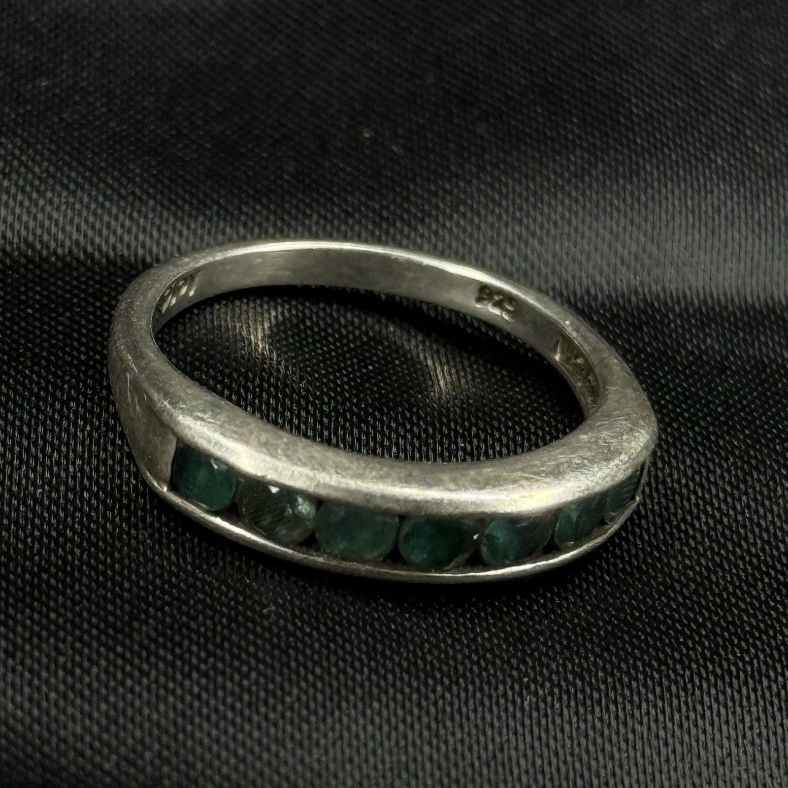 Estate Sterling Silver Ring Blue Stones Djoy Size 7 925