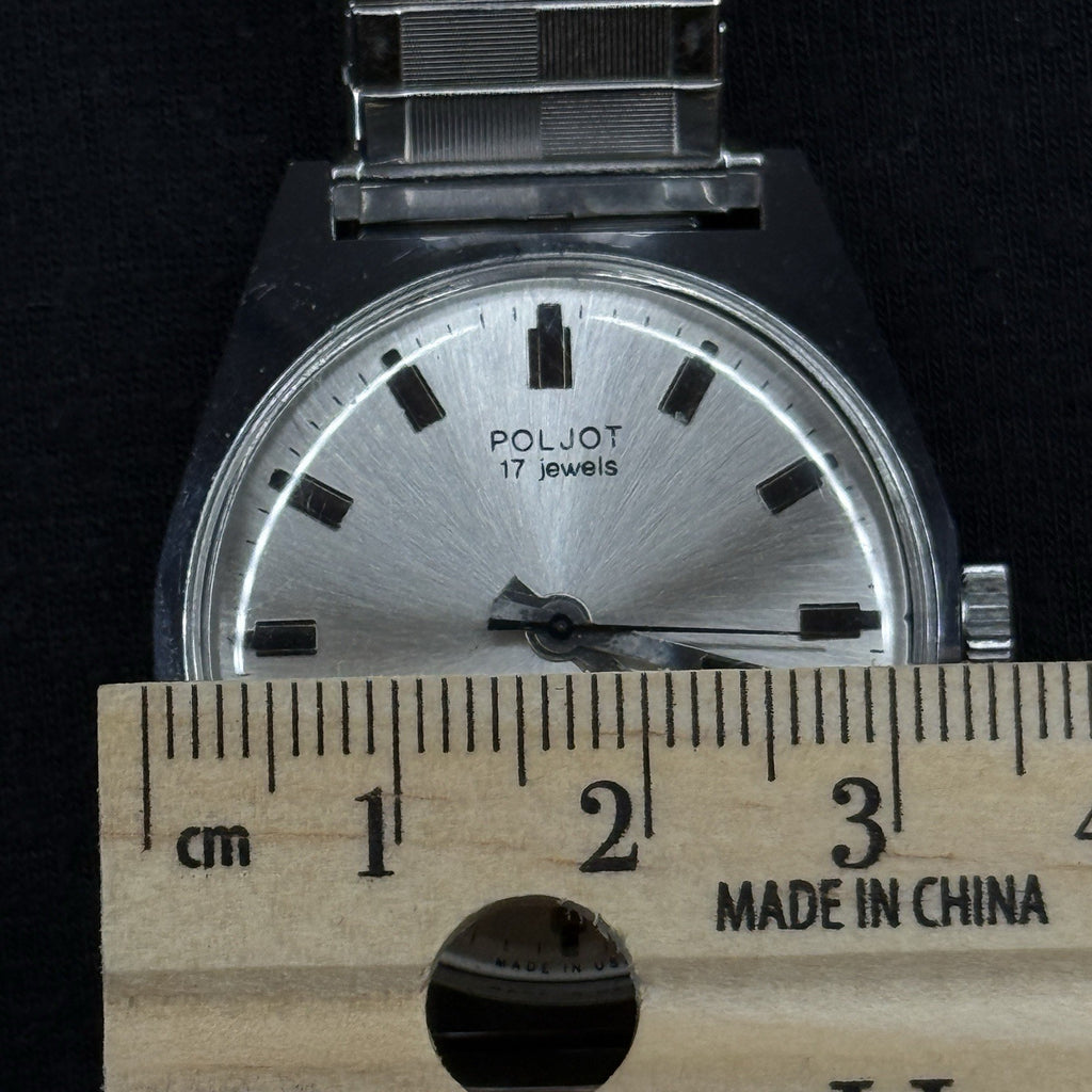 Vintage POLJOT Manual Wind Mens Watch Original RUNS USSR 17J Collector Condition