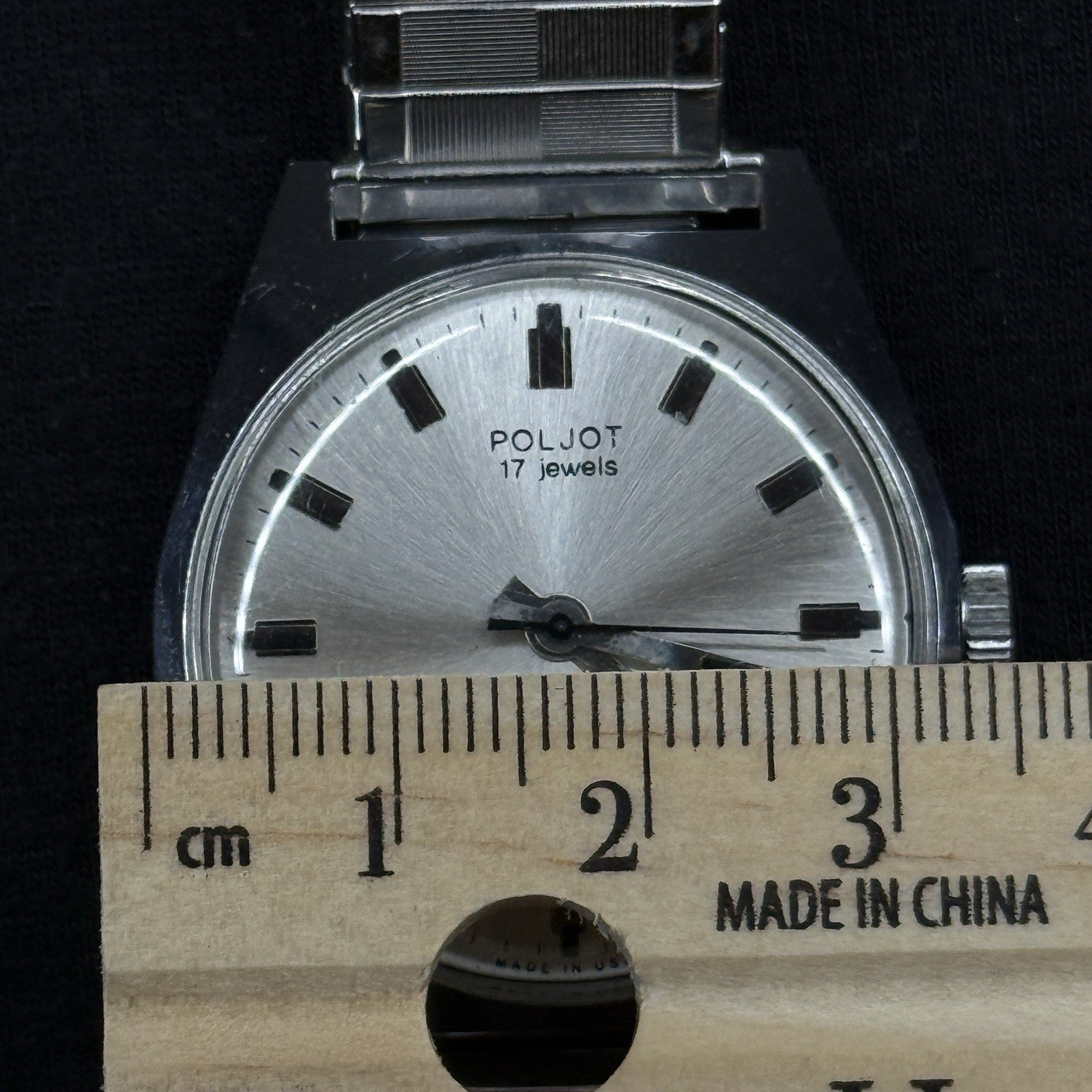 Vintage POLJOT Manual Wind Mens Watch Original RUNS USSR 17J Collector Condition