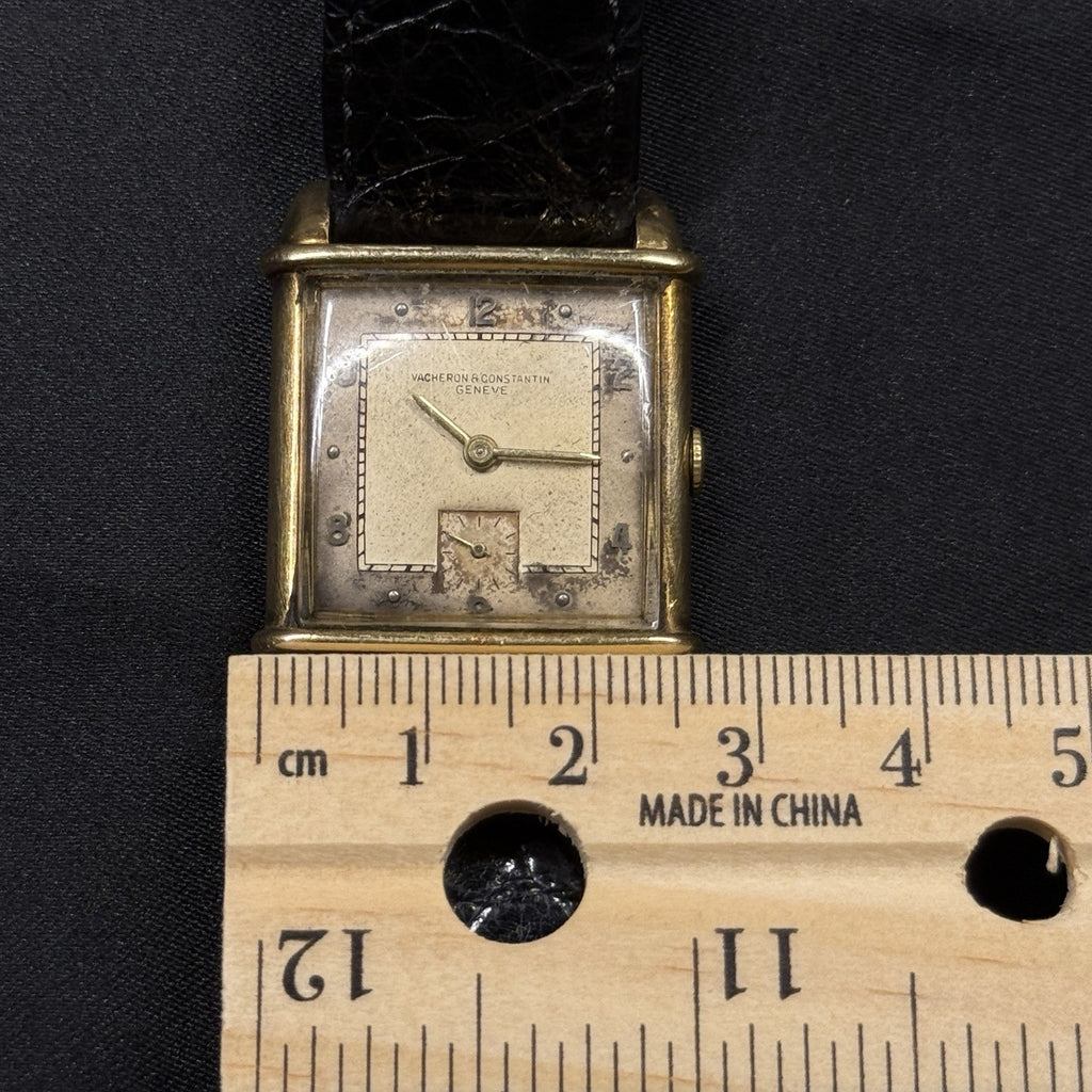 1950's Vacheron Constantin Tank 18K Gold cal. 458 Original Dial Hallmarked Case
