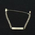 Vintage Baby Sterling Silver Name Plate Bracelet Cuban Link Chain 925. 5 IN