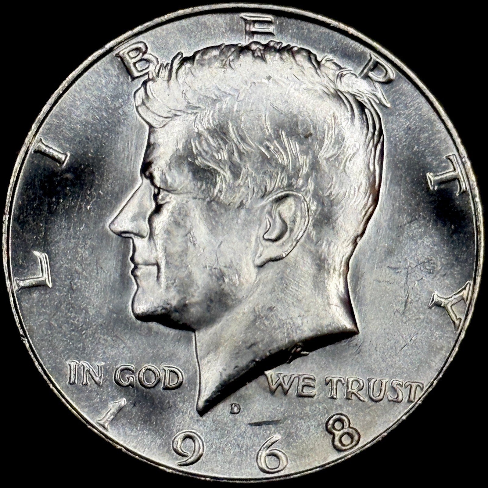 1968-D Kennedy Half Dollar Silver Uncirculated Gem Proof Like