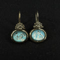 Estate Sterling Silver Earrings Quartz Dangle Micheal Dawkins 925