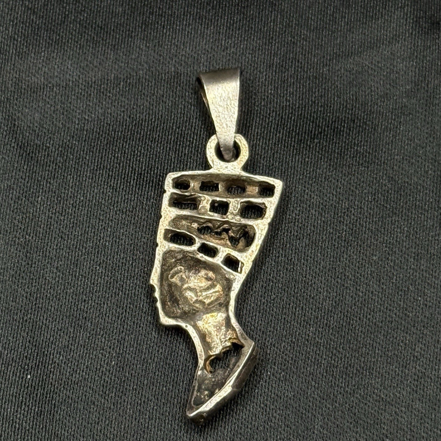 Estate 925 Sterling Silver Nefertiti Egyptian Pendant Mexico
