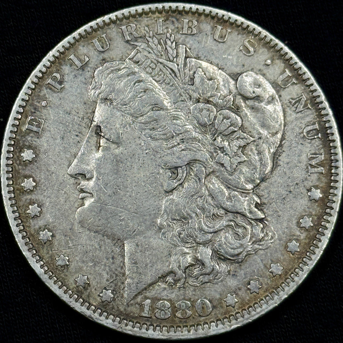 1880-O Morgan Silver Dollar Raw VF Nice Original