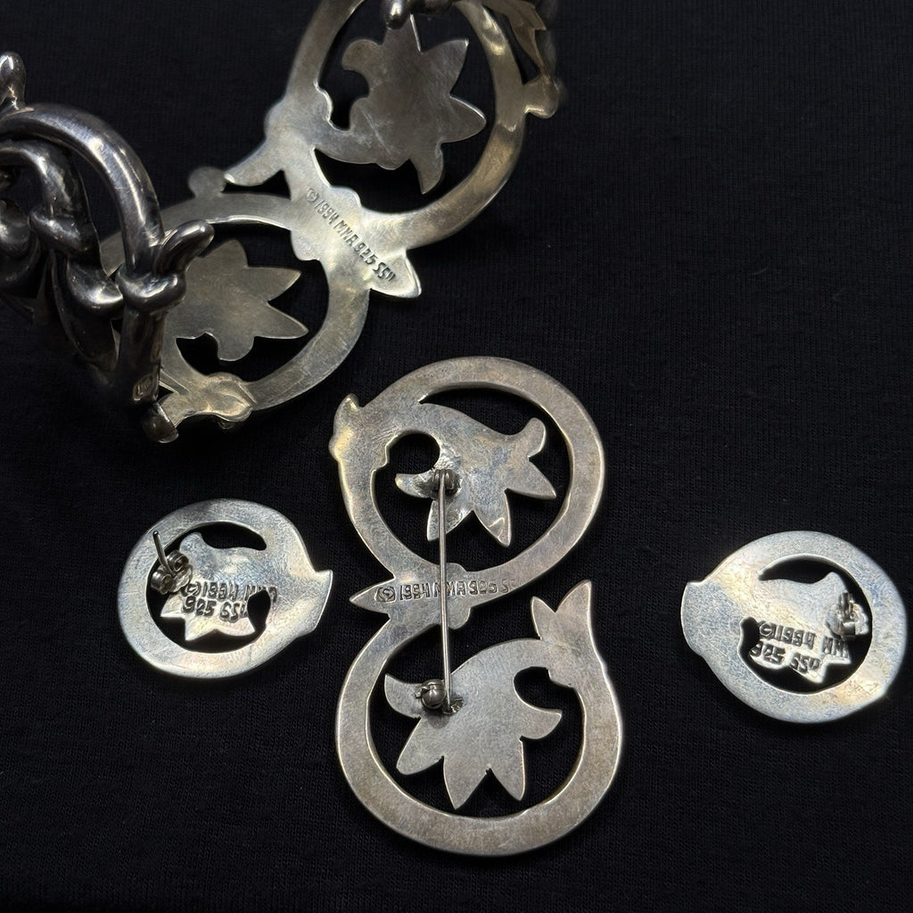 1994 V Metropolitan Museum of Art Sterling Silver Vintage Jewelry Set 925