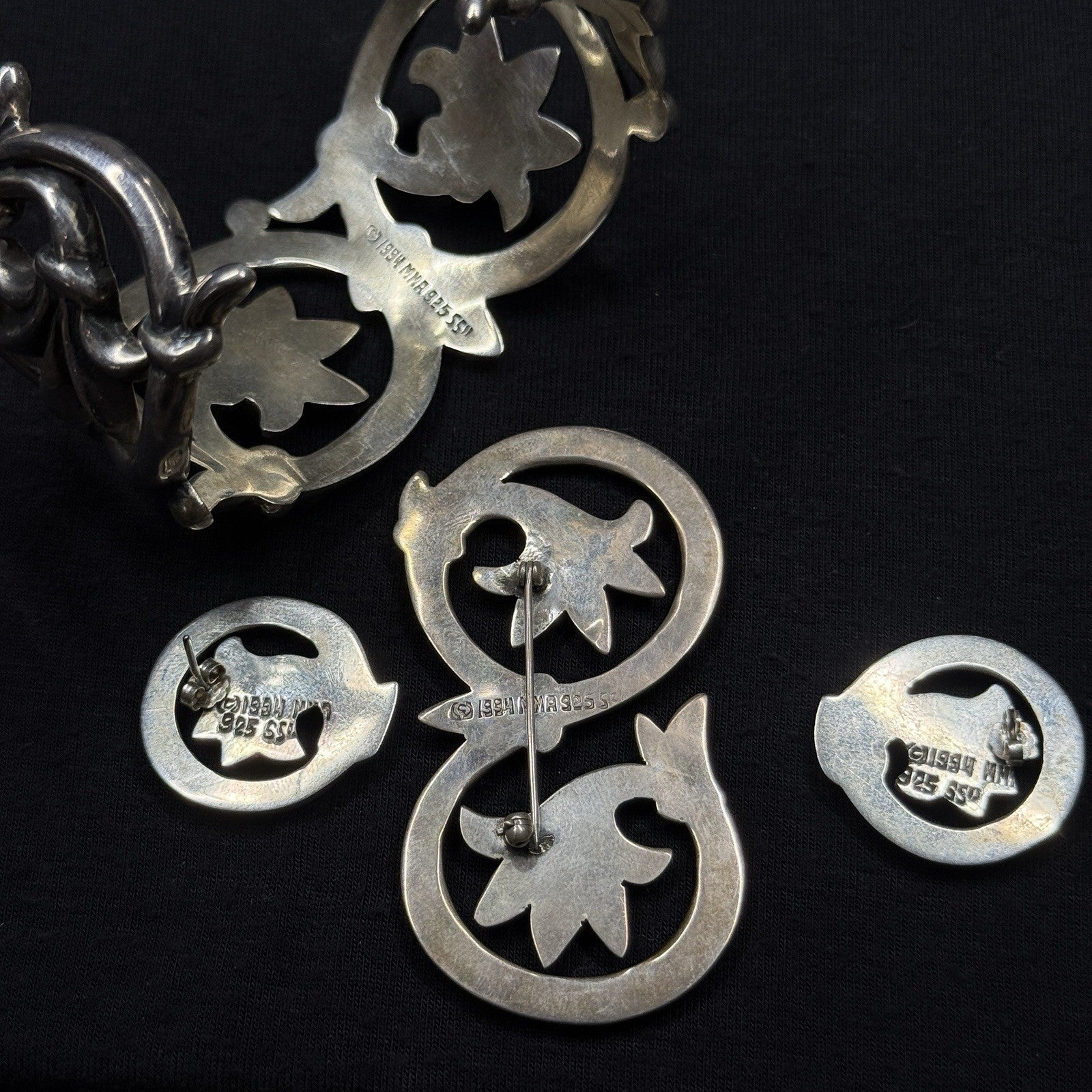 1994 V Metropolitan Museum of Art Sterling Silver Vintage Jewelry Set 925