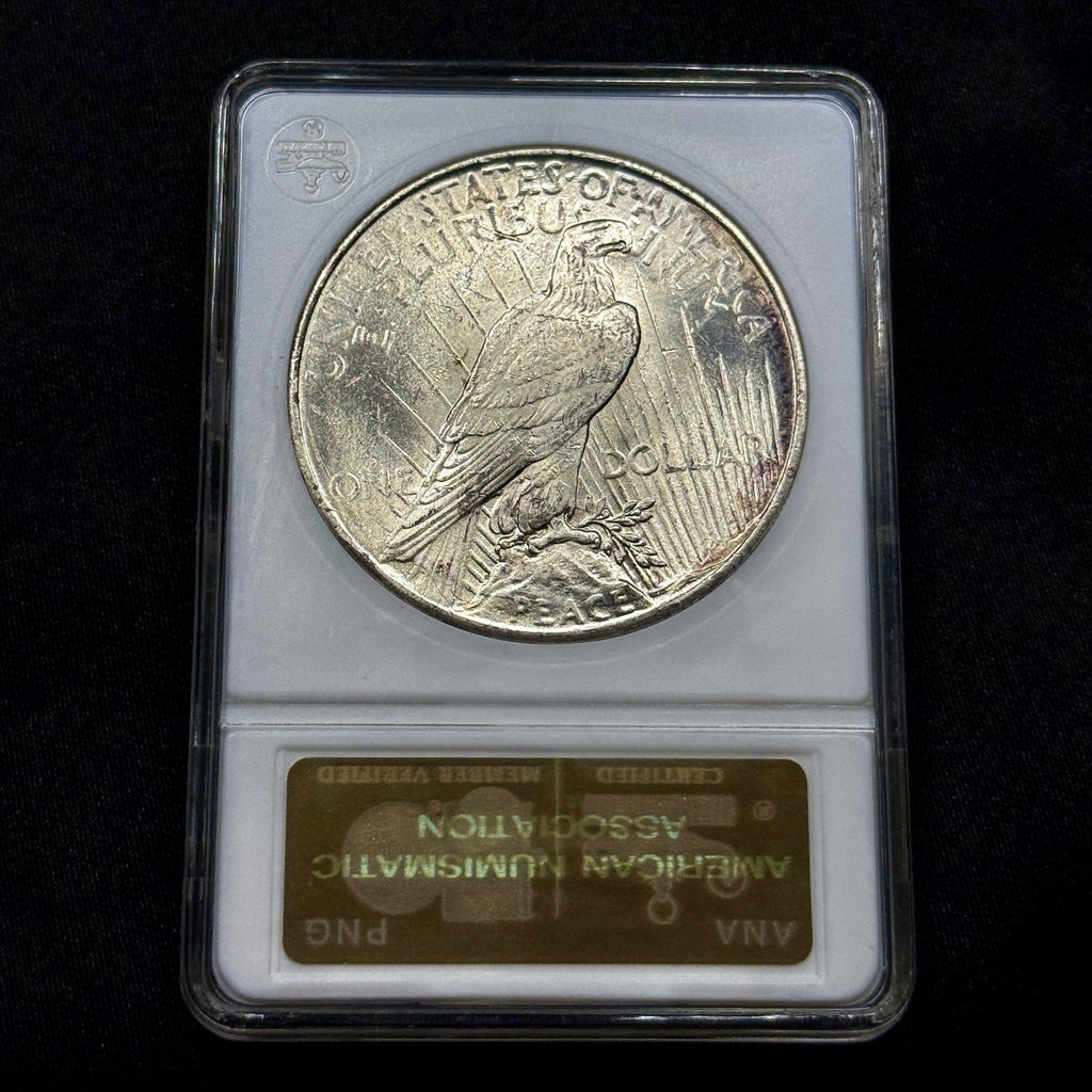 1925 Peace Dollar PCGS MS63 ANA Anacs SoapBox Old Holder Gold