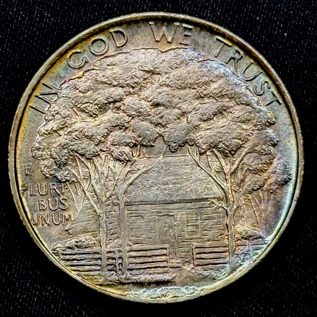 1922 Grant Commemorative Half Dollar AU Toned Rainbow Silver 50C