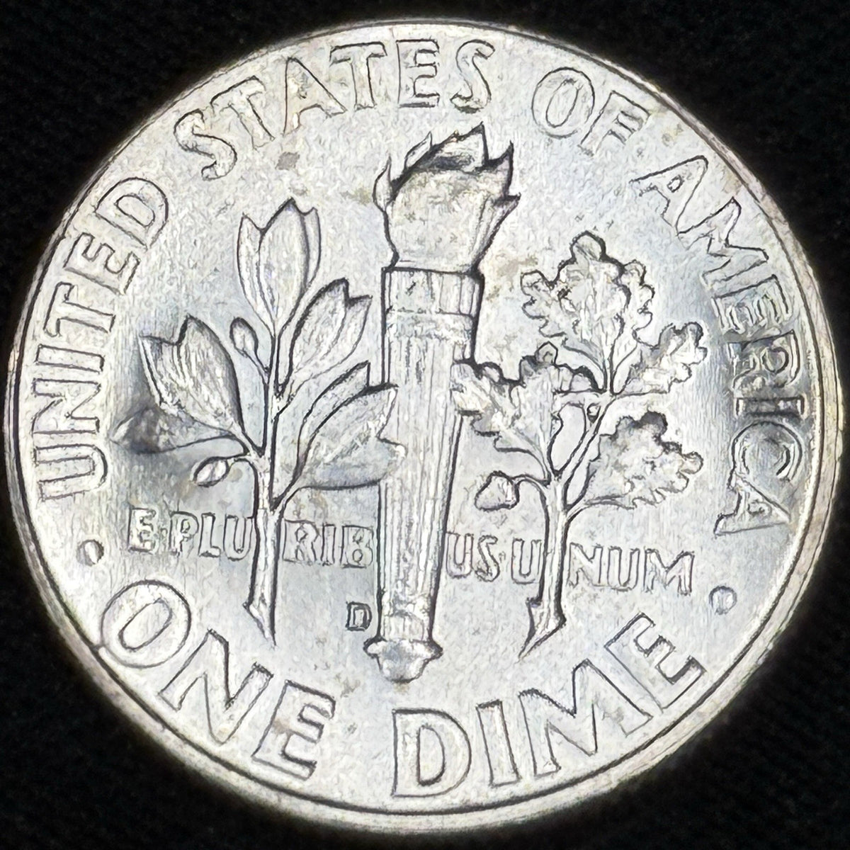 1964-D Roosevelt Dime Silver Uncirculated Monster Rainbow Toned Eye Appeal