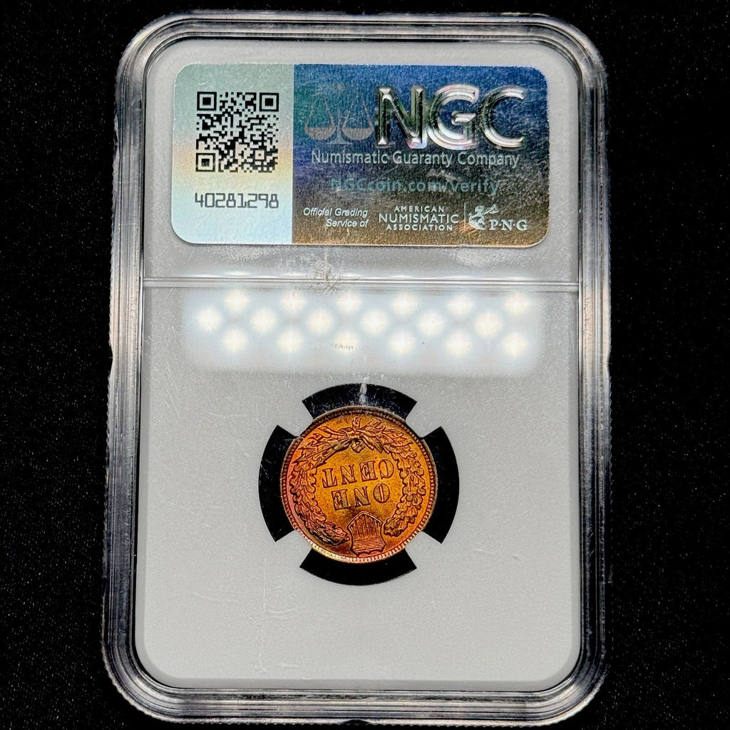 1902 Indian Head Cent NGC MS65 RD CAC Beautiful Toned Gem Red