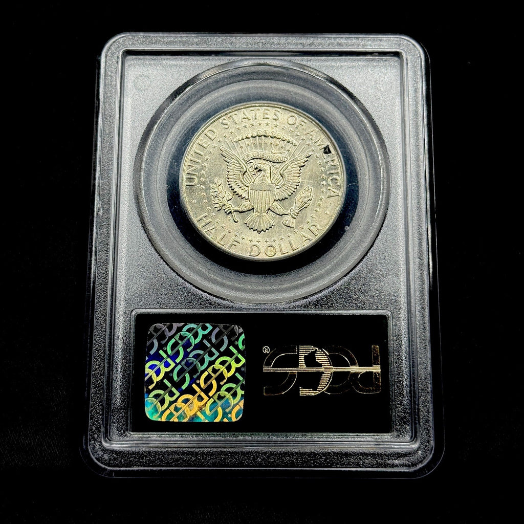 1964 (Denver ) Kennedy Half Dollar PCGS Sample Slab MS Old Green Holder