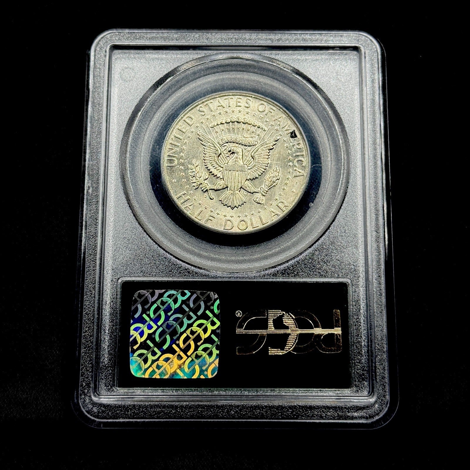 1964 (Denver ) Kennedy Half Dollar PCGS Sample Slab MS Old Green Holder