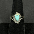 Native Turquoise Sterling Silver Ring Size 6 925