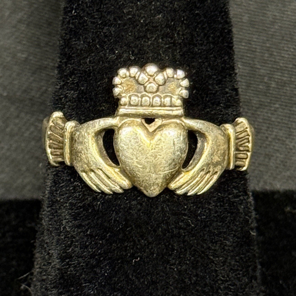 Estate Sterling Silver Ring Claddagh Size 6.75 925 Hallmark