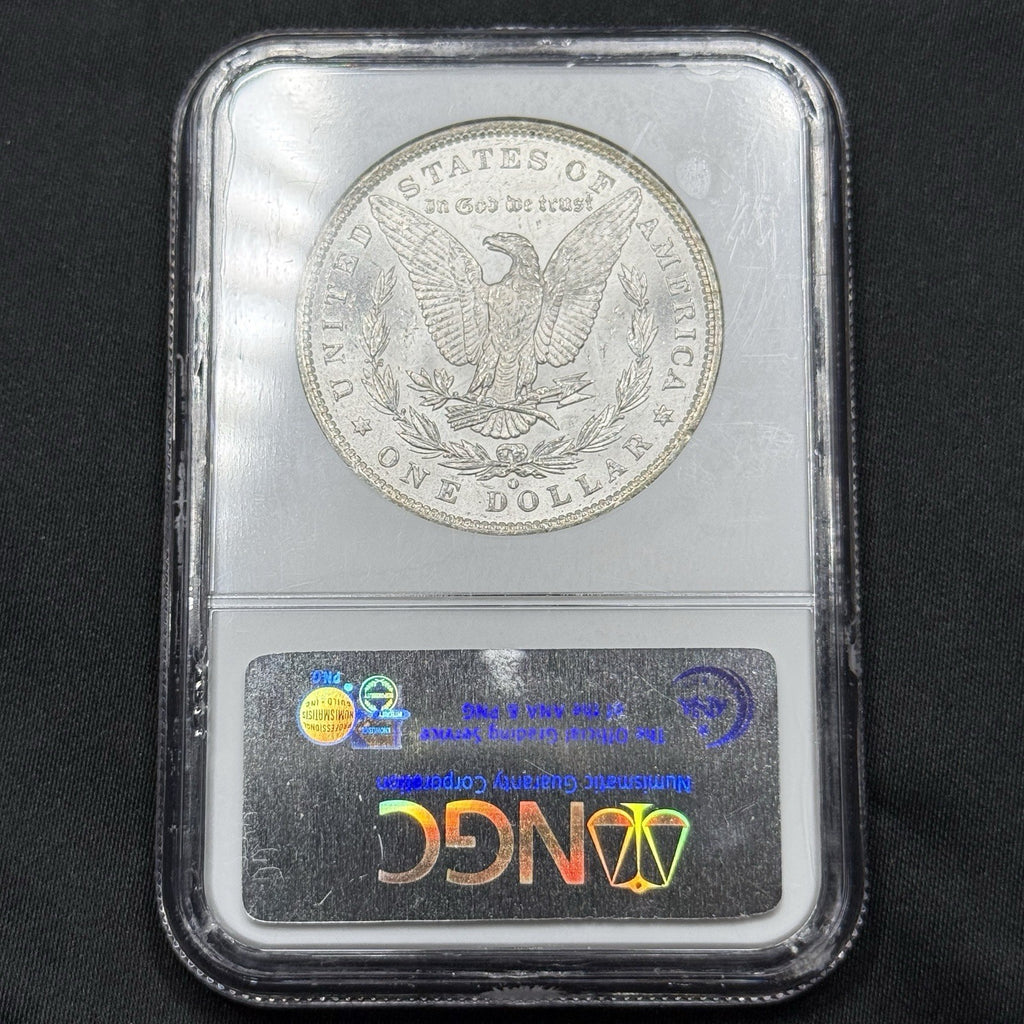 1885-O Morgan Silver Dollar NGC MS64 Rainbow Toned Colorful Original Toning
