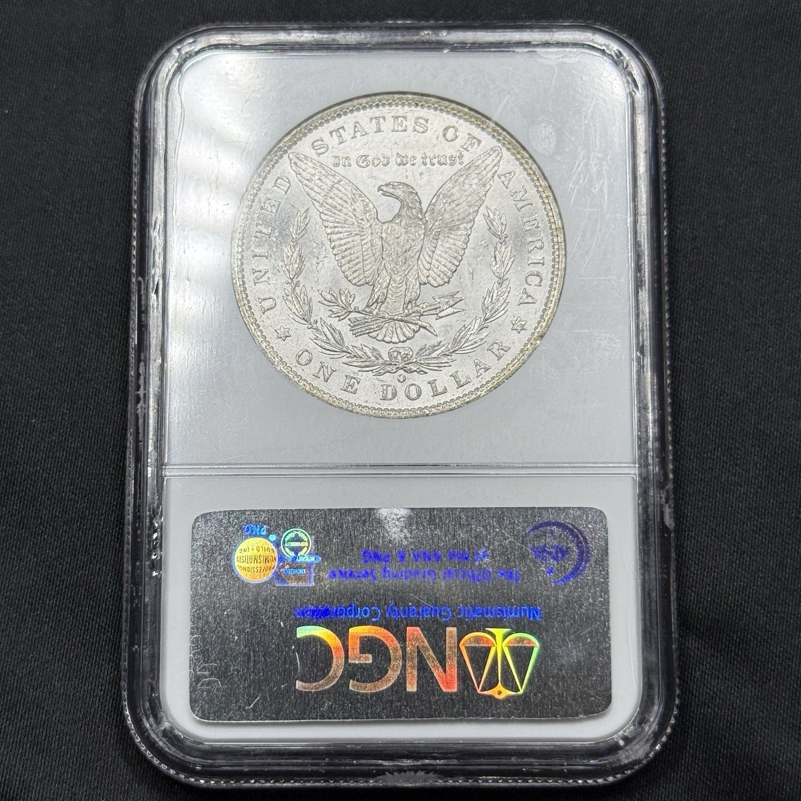 1885-O Morgan Silver Dollar NGC MS64 Rainbow Toned Colorful Original Toning