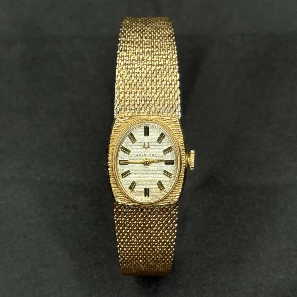 Vintage Bulova Accutron Womens 2210 Watch 10K GF Case & 10k GF JB Champion Band