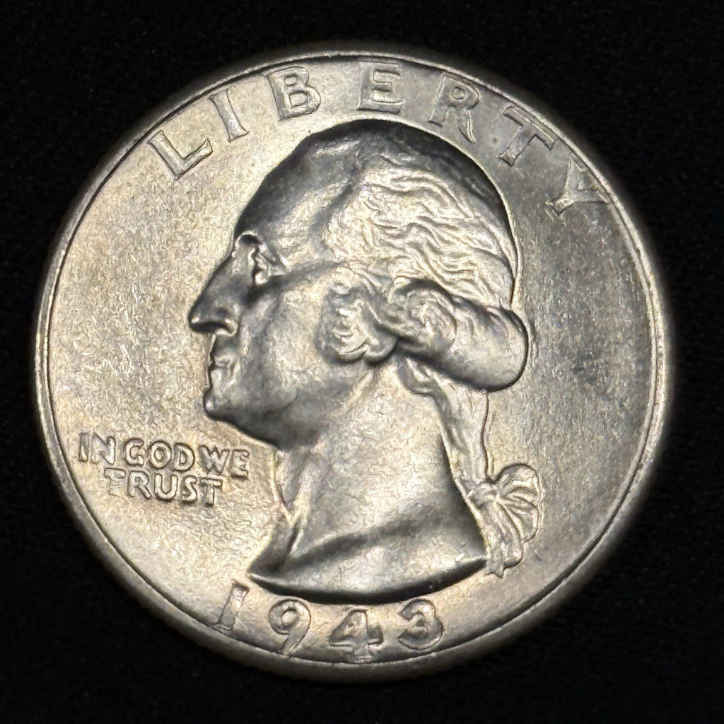 1943 Washington Silver Quarter Brilliant Uncirculated 25c
