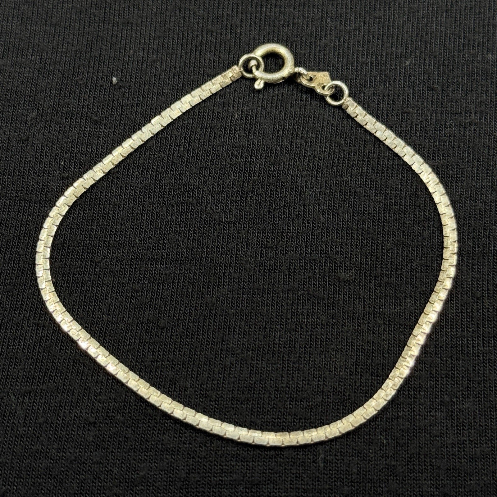 Estate sterling Silver Snake Chain Bracelet  925. 7 IN OR