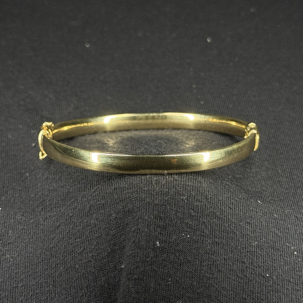 Estate Sterling Silver Hinged Bengal Bracelet 925 JCM Gold