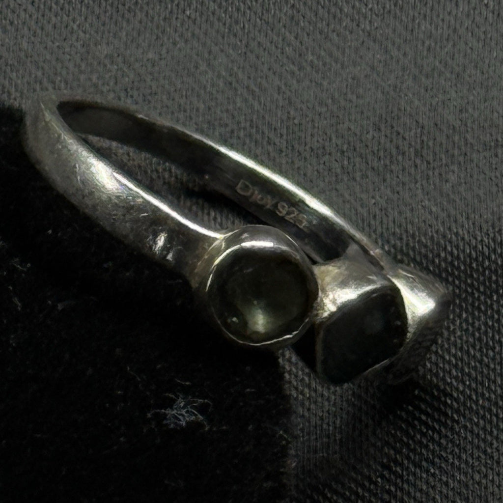 Estate Sterling Silver Ring Djoy Blue Stones Size 7 925