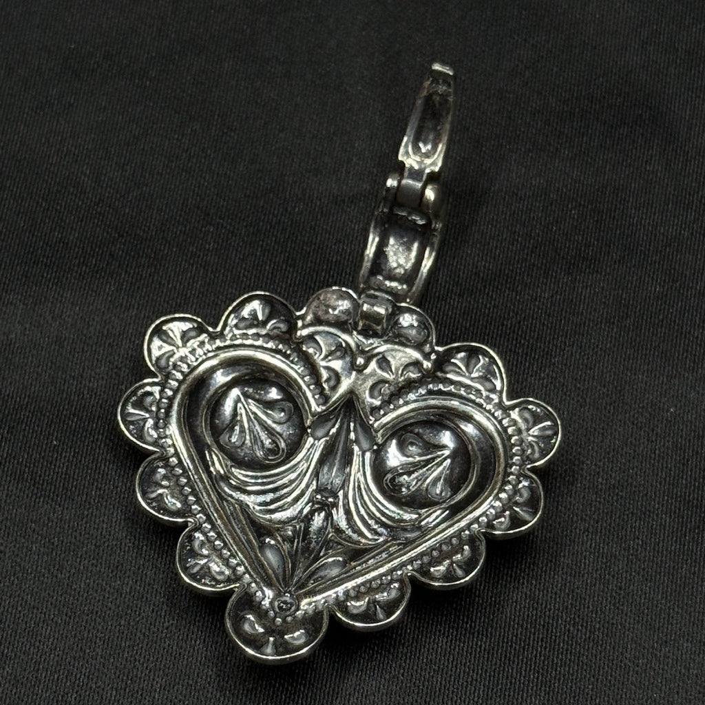 Carolyn Pollack Sterling Silver Southwest Heart Enhancer Pendant 925