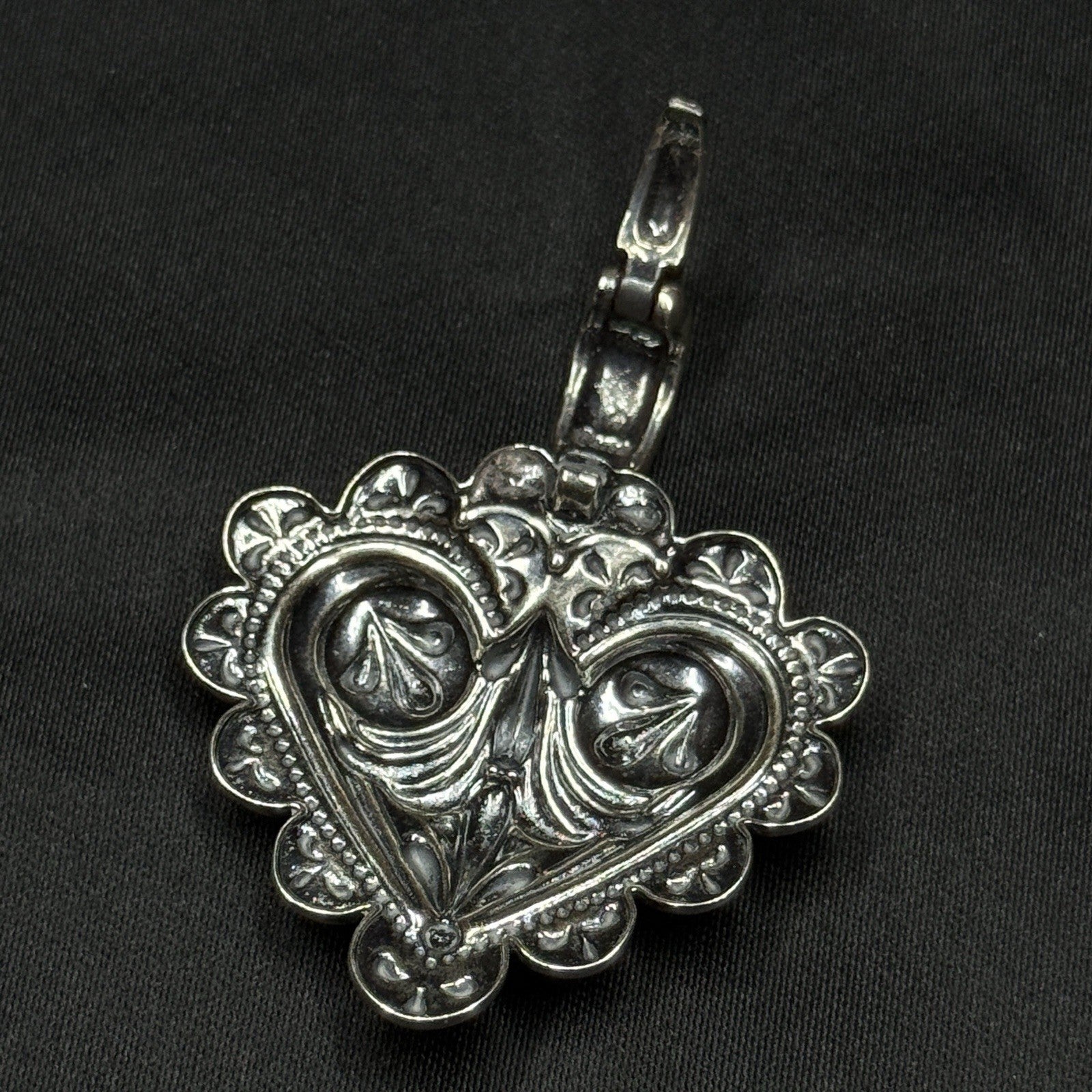 Carolyn Pollack Sterling Silver Southwest Heart Enhancer Pendant 925
