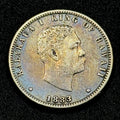 1883 Hawaii Quarter Dollar 25 Cents Kalakaua XF Toned Attractive Coin