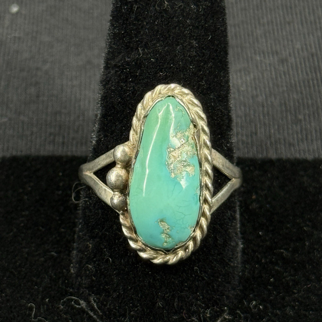 Native Turquoise Sterling Silver Ring Size 10 925