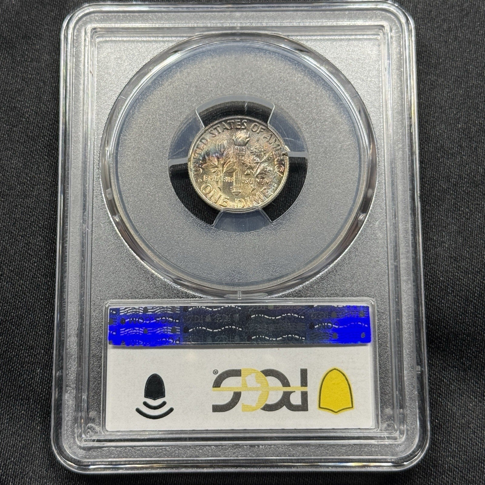 1954-S Roosevelt Dime PCGS MS66 Monster Toned Reverse Gem BU Silver