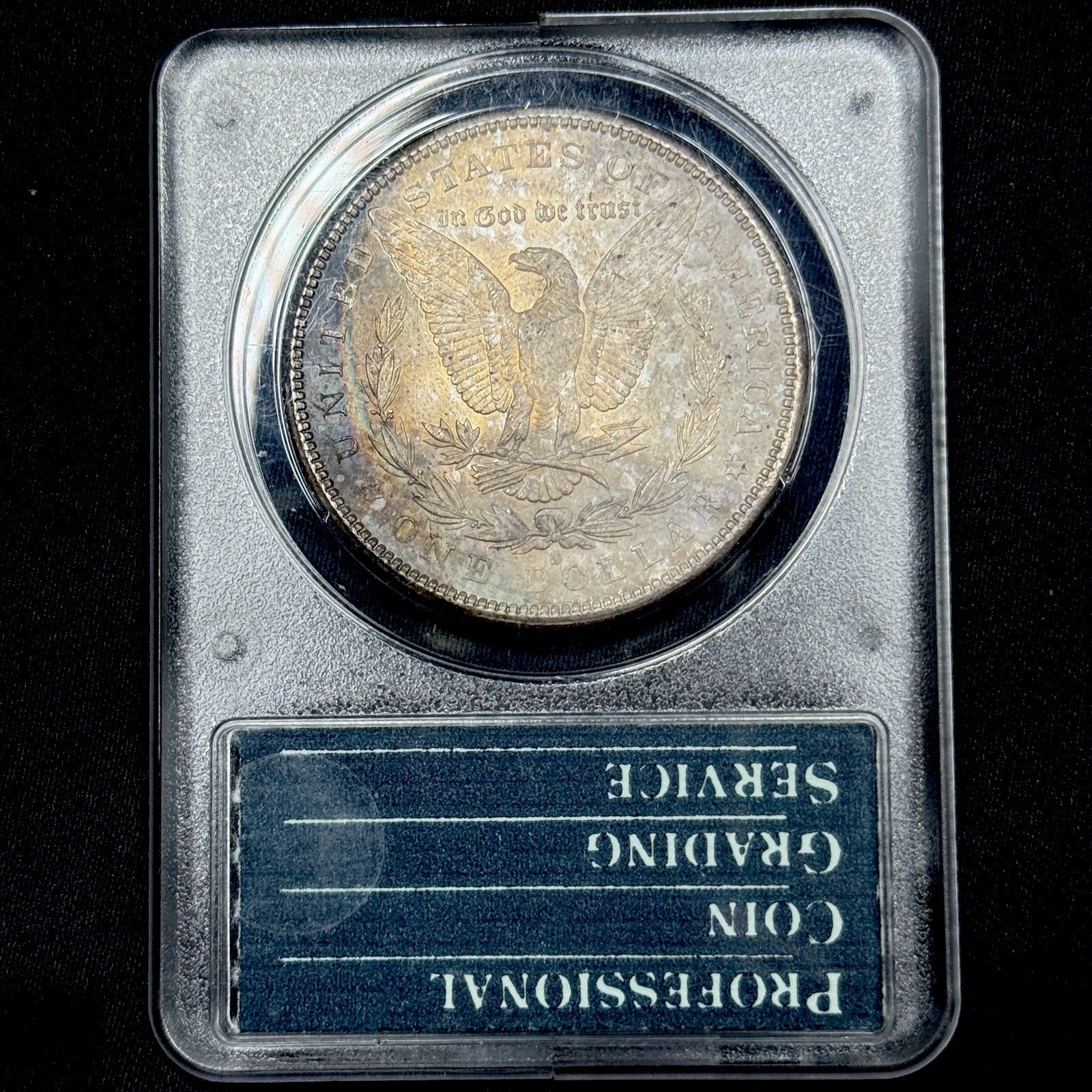 1879-S Morgan Silver Dollar PCGS MS63 Rattler Old Green Holder Reverse Toned