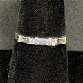 Estate Sterling Silver Band CZ Size 6.75 925