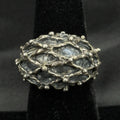 Estate Sterling Silver Ring Brutalist Size 5 925