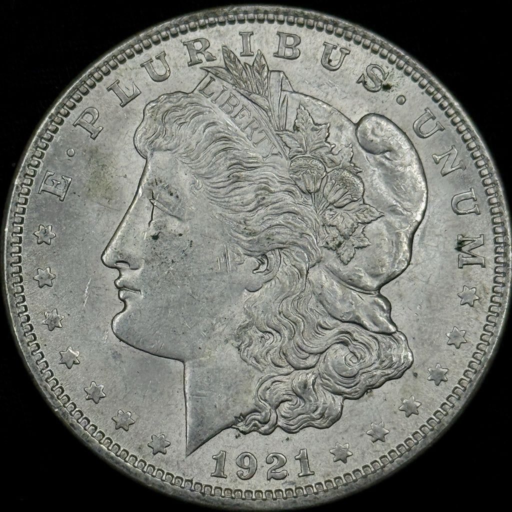 1921 Morgan Silver Dollar Raw About Uncirculated Slider Nice Original