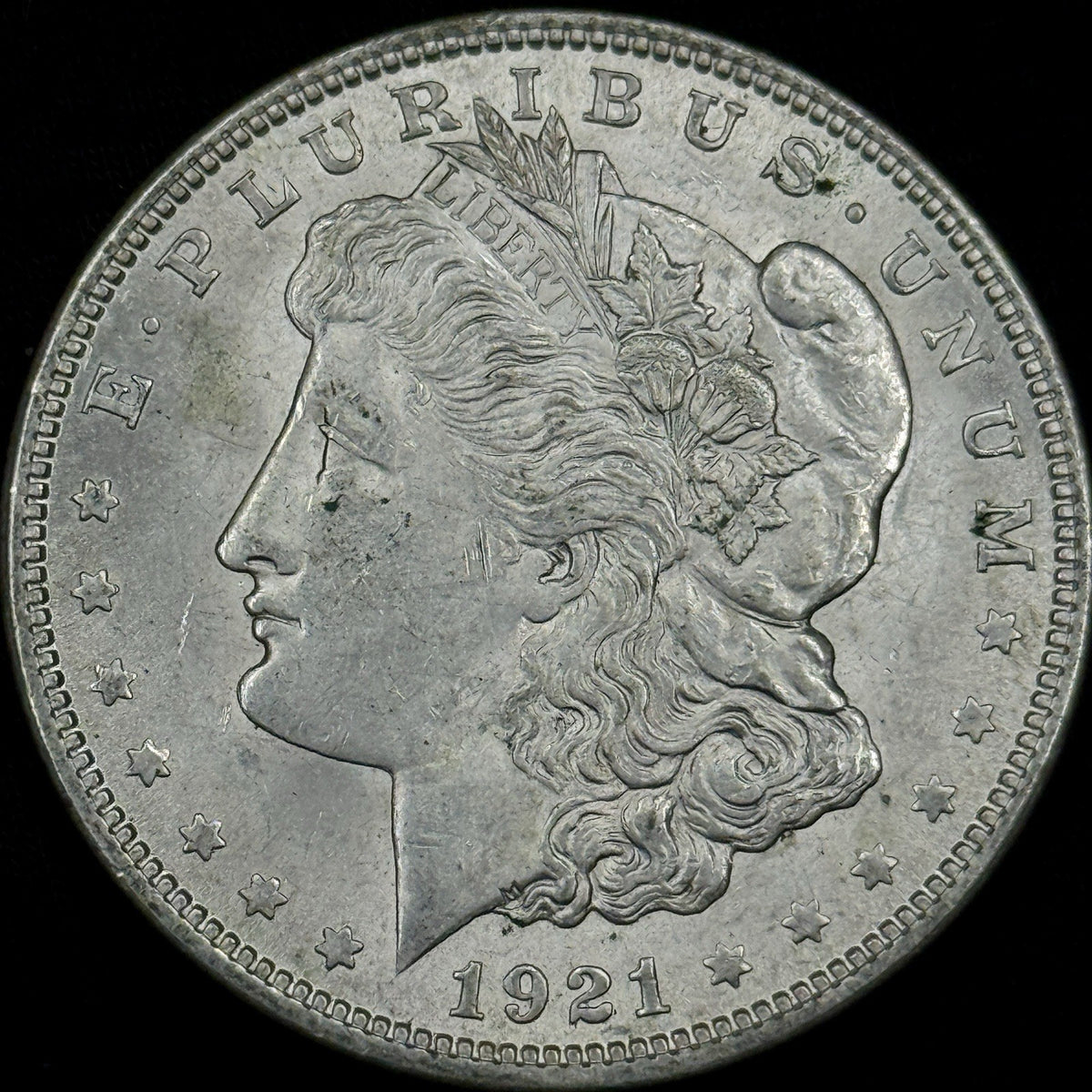 1921 Morgan Silver Dollar Raw About Uncirculated Slider Nice Original
