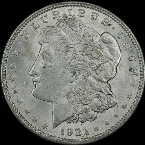 1921 Morgan Silver Dollar Raw About Uncirculated Slider Nice Original