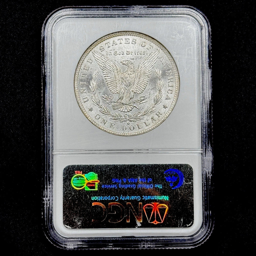 1884-O Morgan Dollar NGC MS63 CAC Star Monster Rainbow Toned