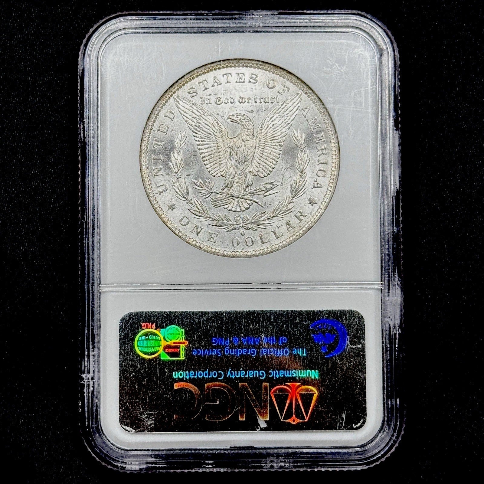 1884-O Morgan Dollar NGC MS63 CAC Star Monster Rainbow Toned