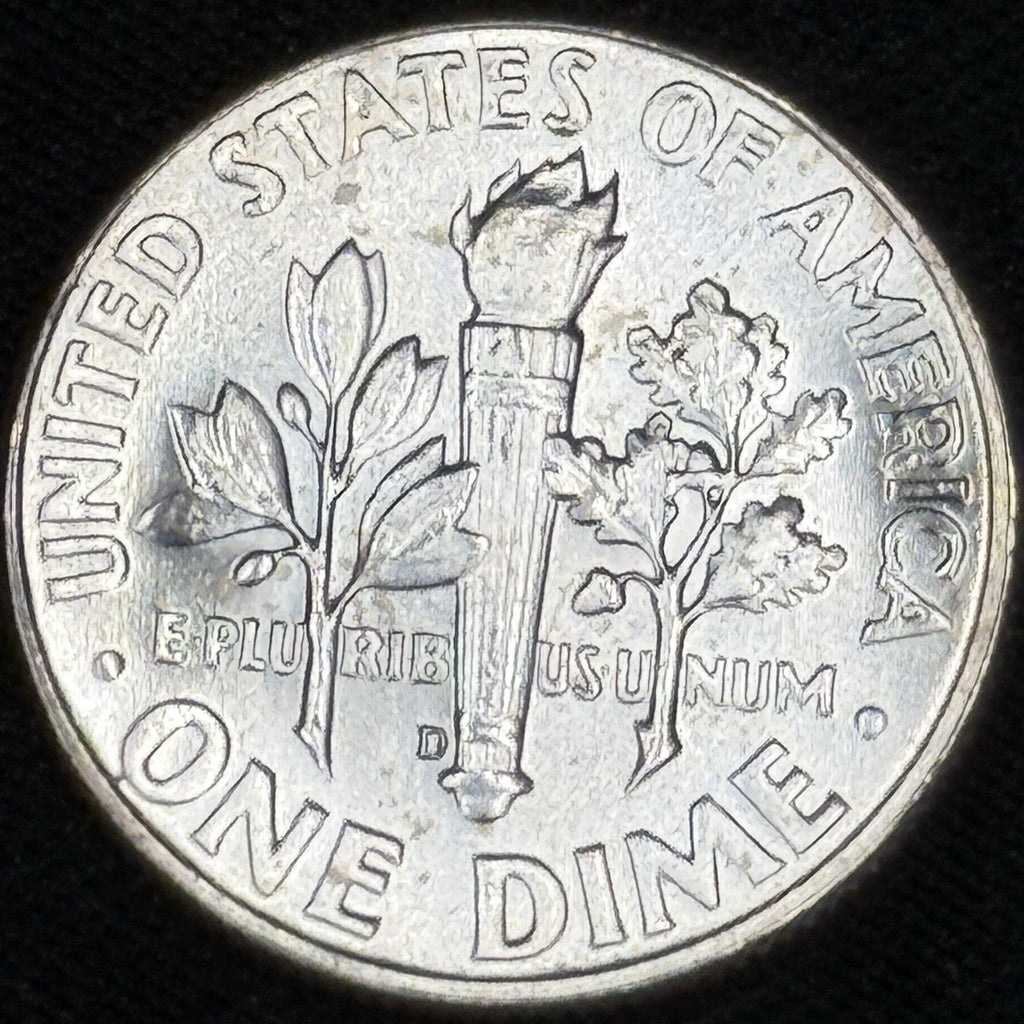1964-D Roosevelt Dime Silver Uncirculated Monster Rainbow Toned Eye Appeal