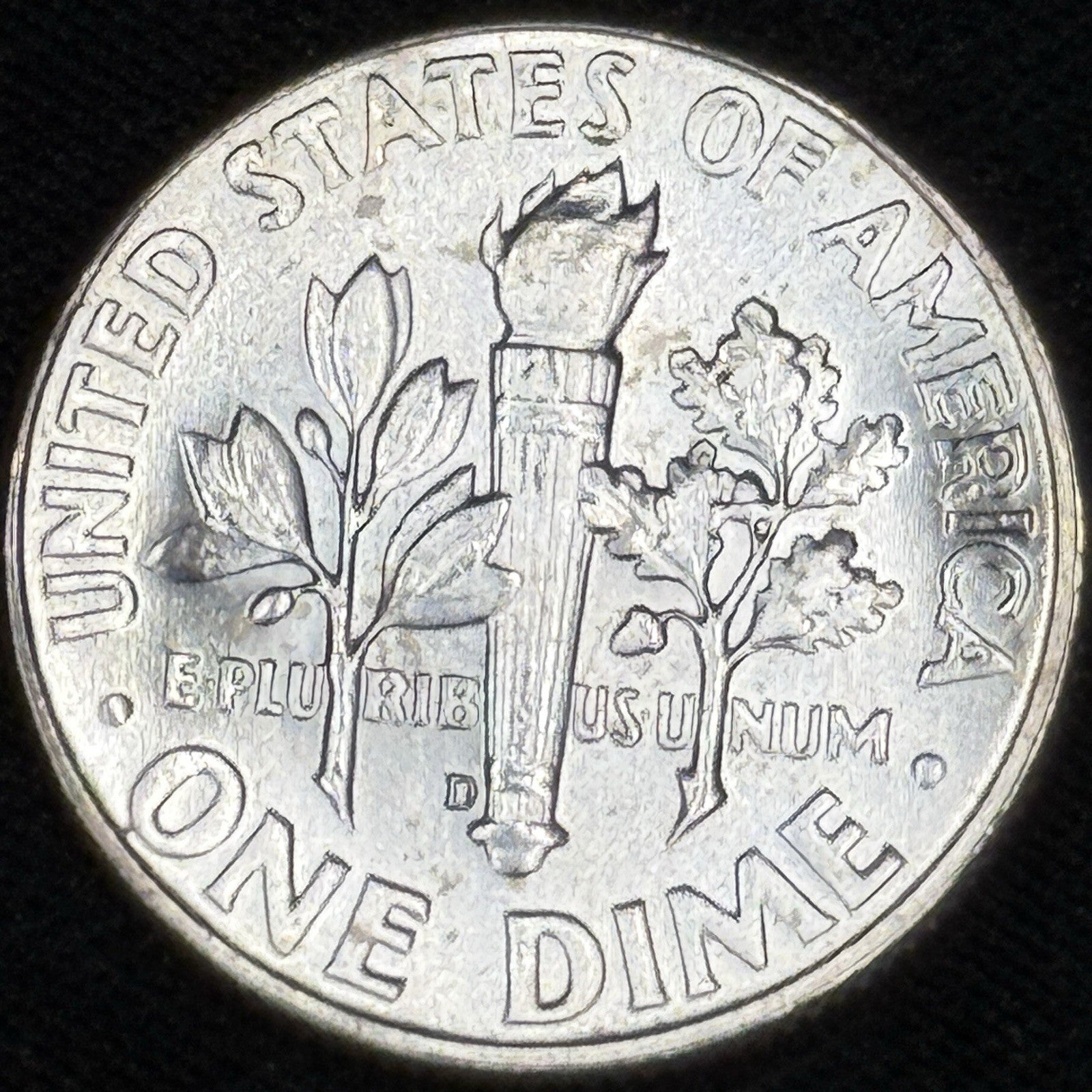 1964-D Roosevelt Dime Silver Uncirculated Monster Rainbow Toned Eye Appeal