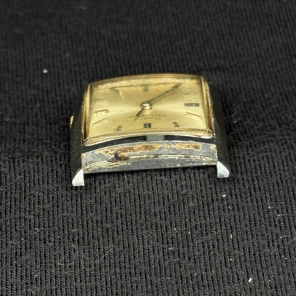 Vintage Girard Perregaux Tank Watch For Parts Repair 17J